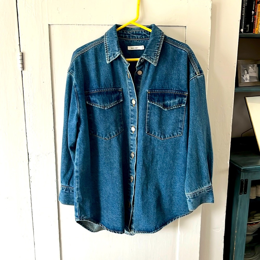 Jean Shirt jacket EUC